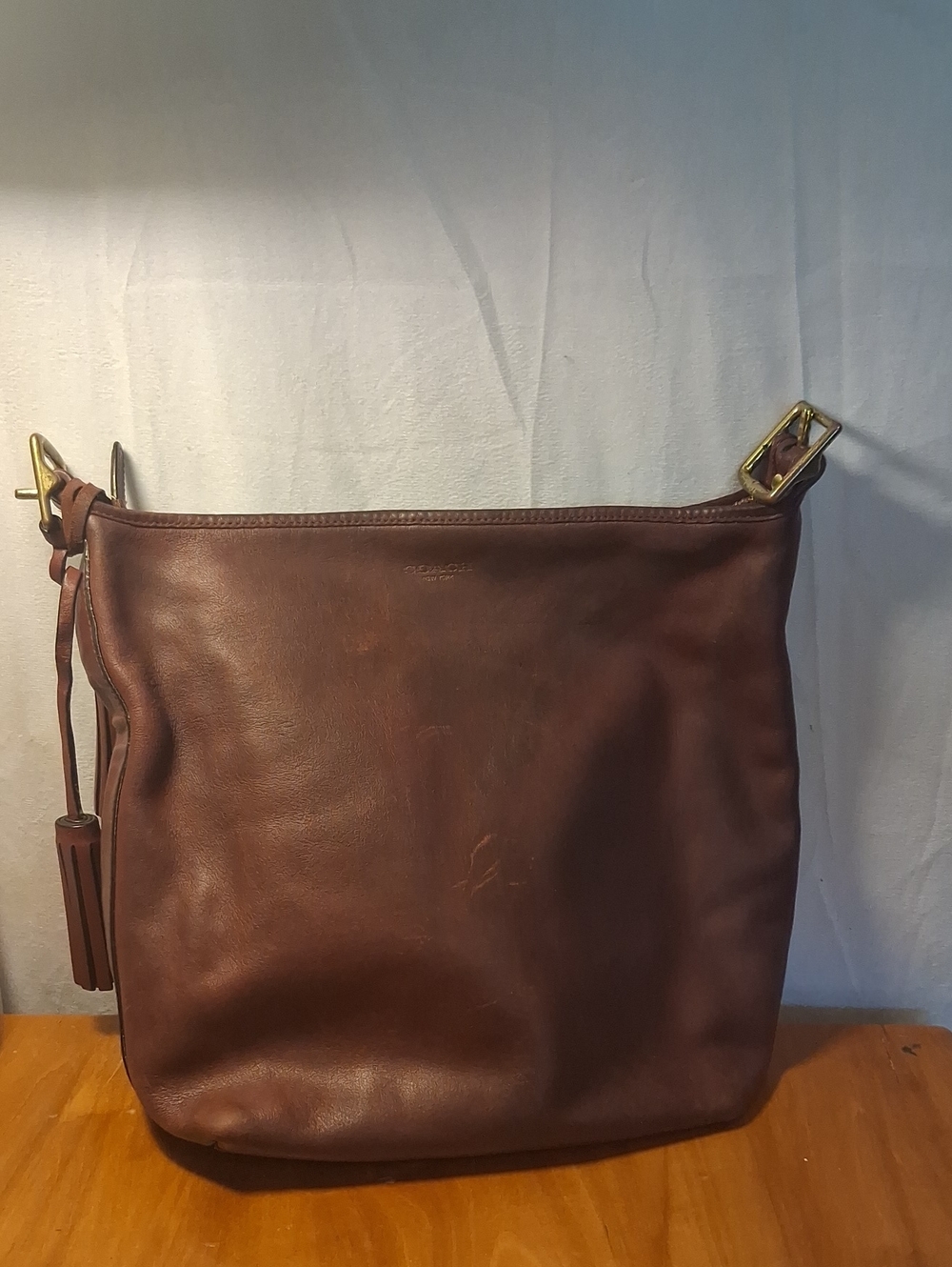 Coach Burgamdy Vintage  Leather Crossbody Bag (No Straps)